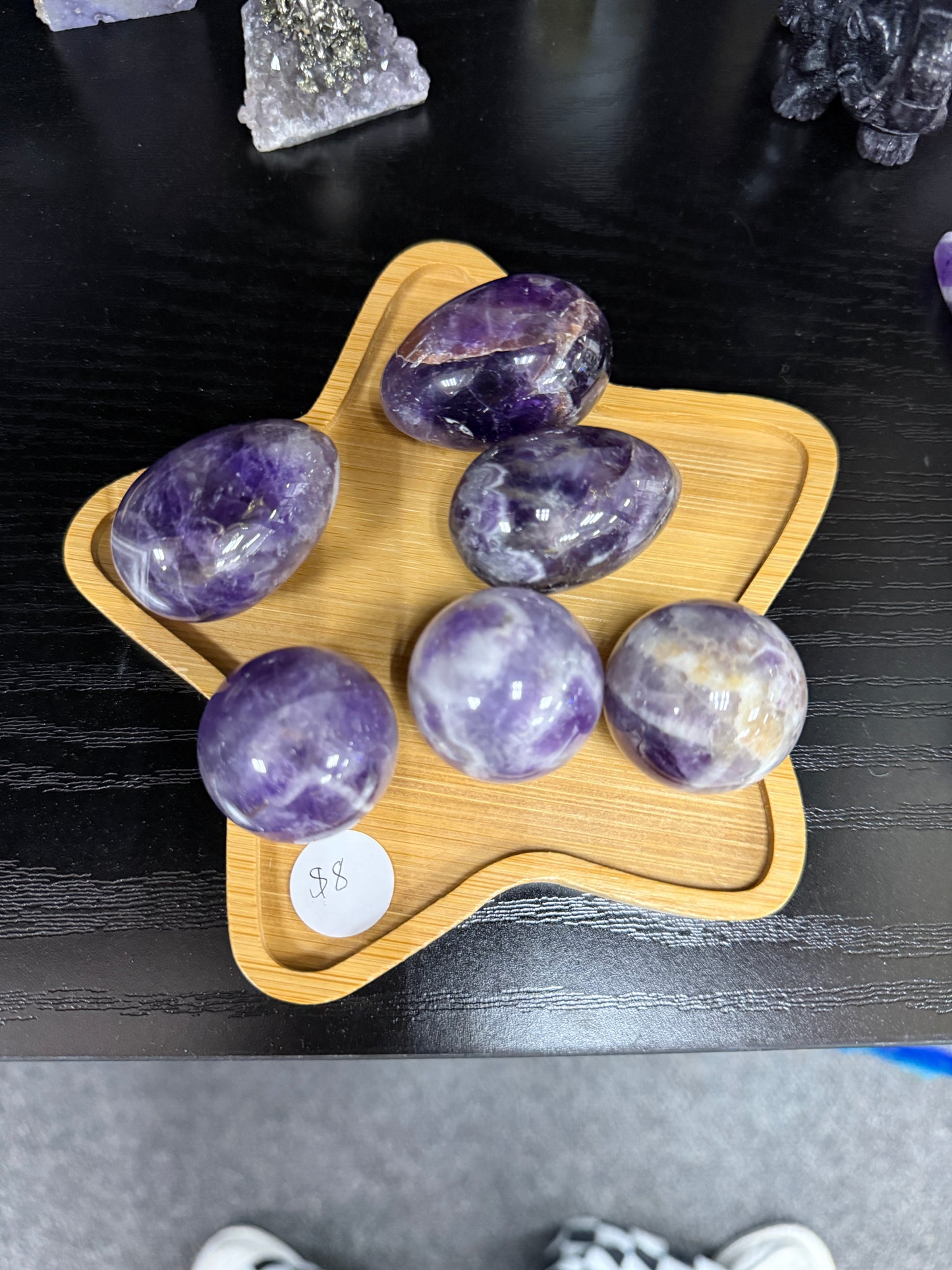 Amethyst Eggs and Spheres