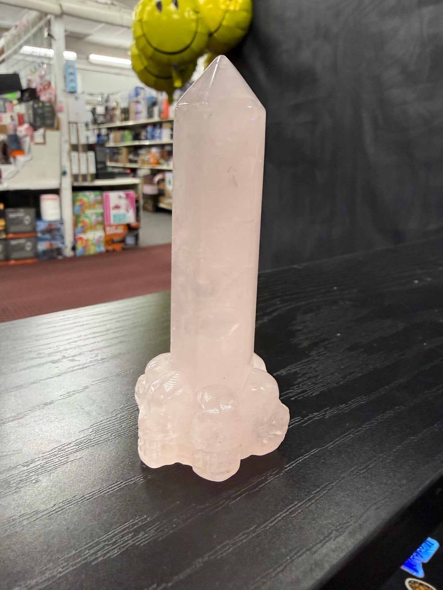 Rose Quarts with Skulls