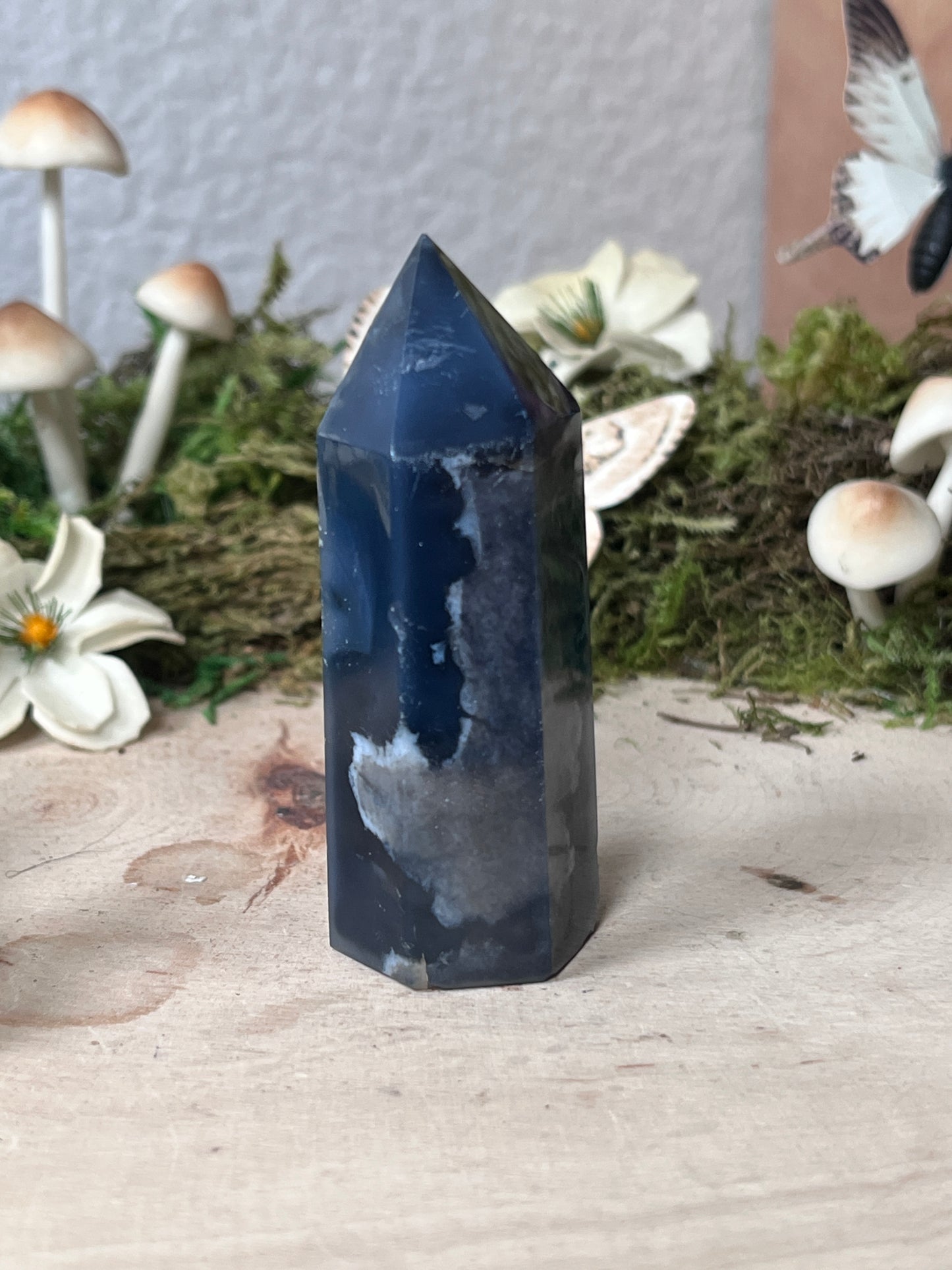 Blue Flower Agate tower