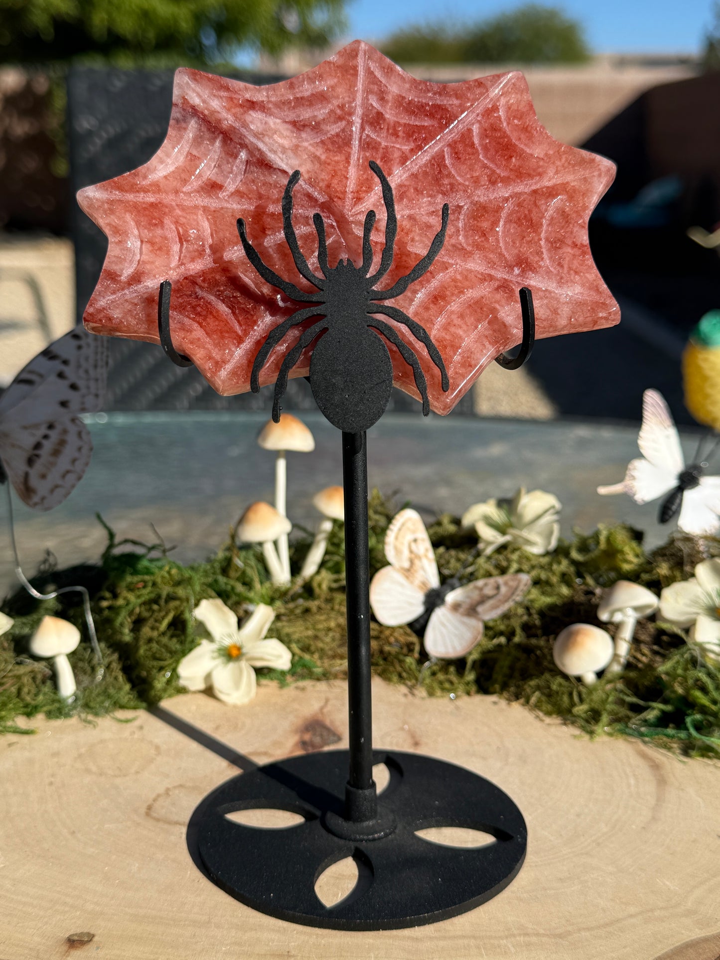 Strawberry Spider web on Stand