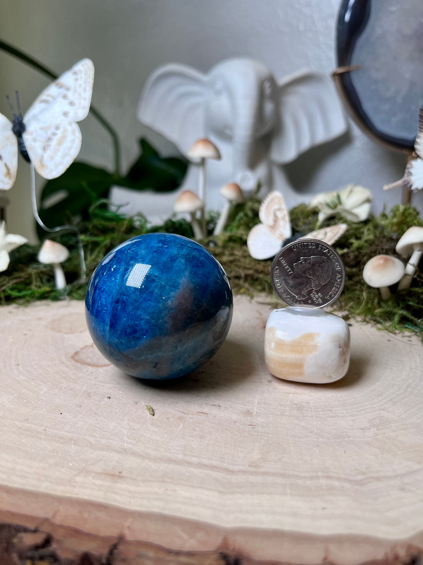 Blue Apatite Sphere
