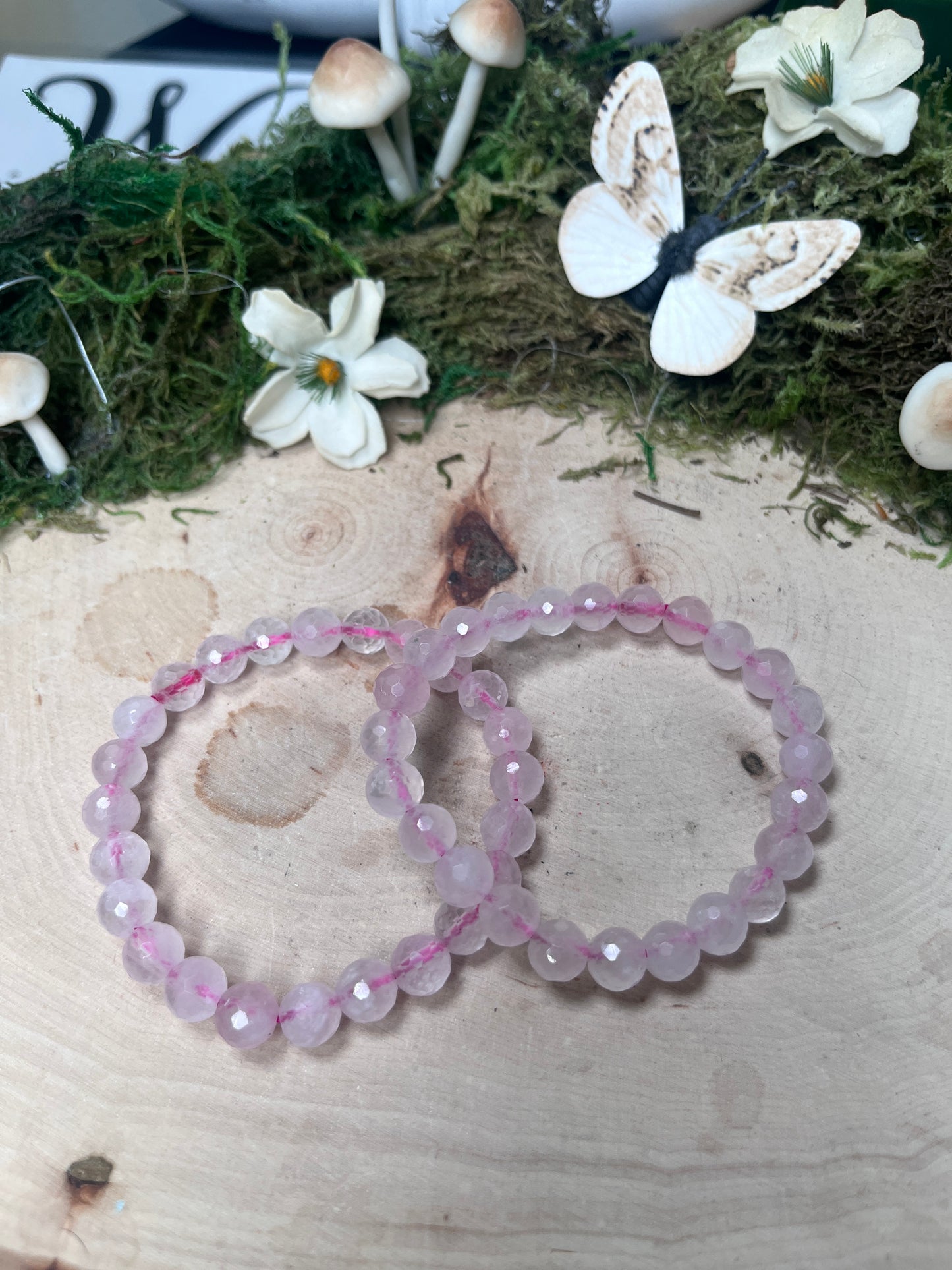 Rose Quarts Faceted Bracelet