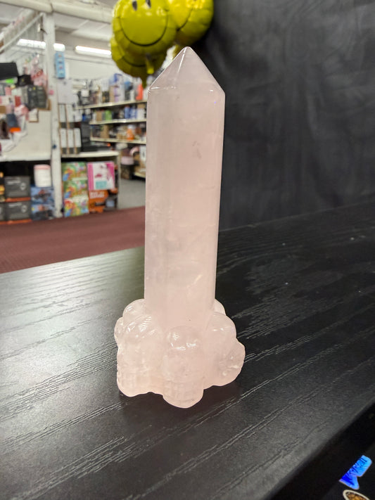 Rose Quarts with Skulls
