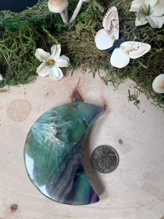 Feather Fluorite Moon