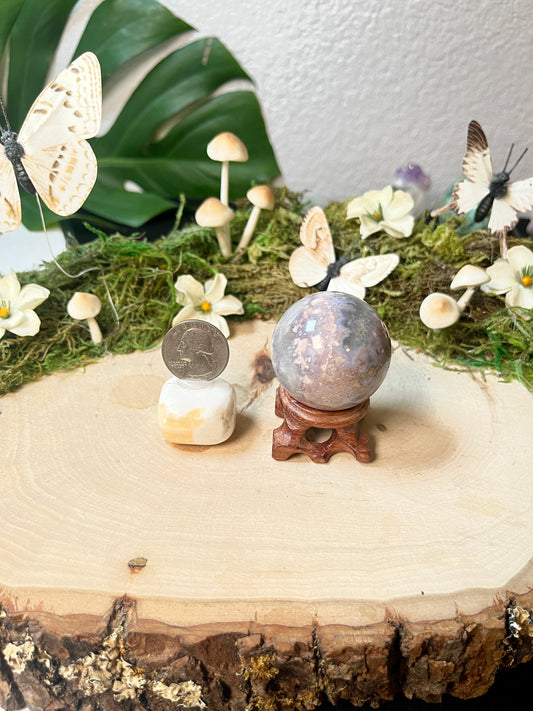 Blue Flower Agate Sphere