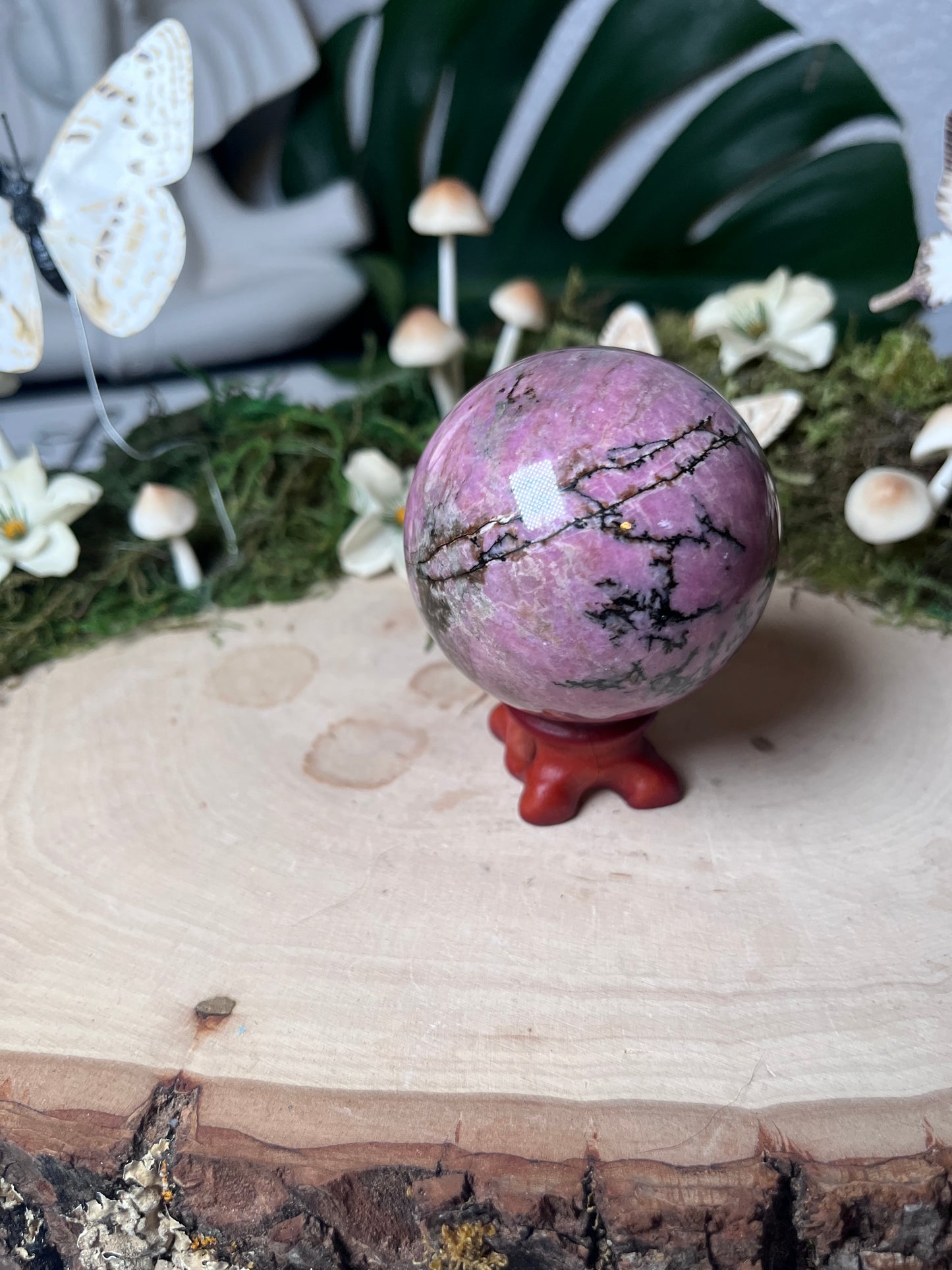 Rhodonite Sphere