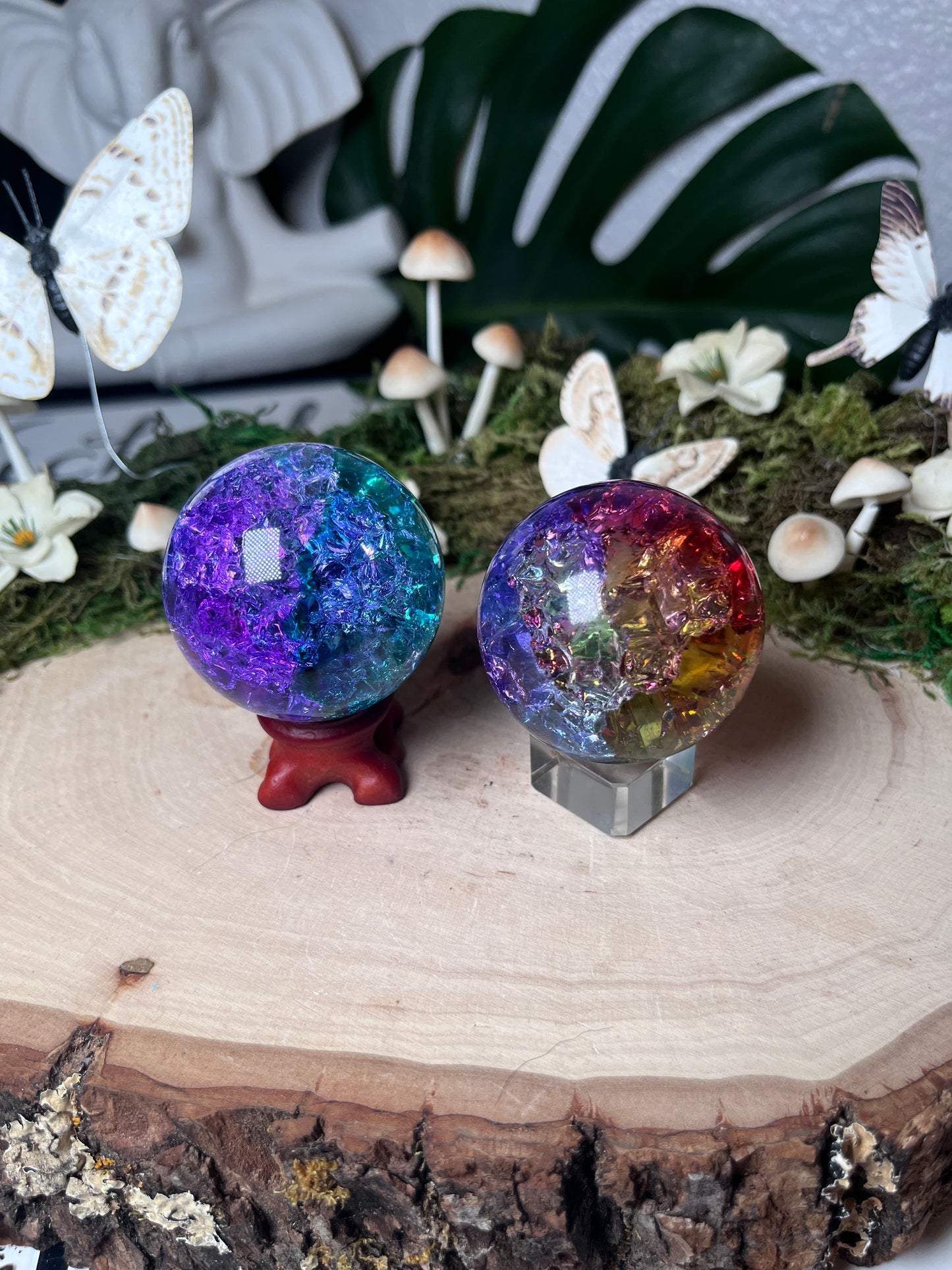 Rainbow Crackle Sphere