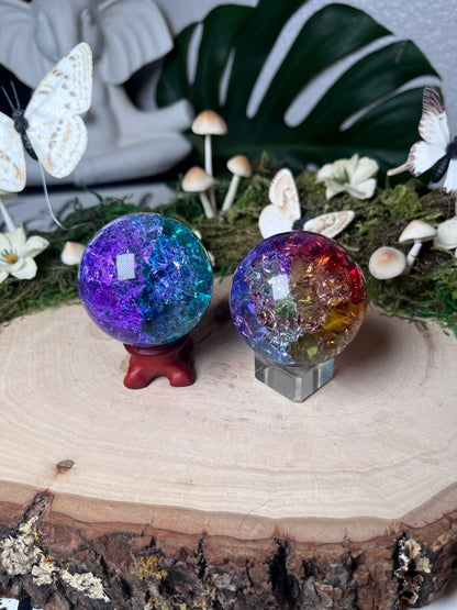 Rainbow Crackle Sphere