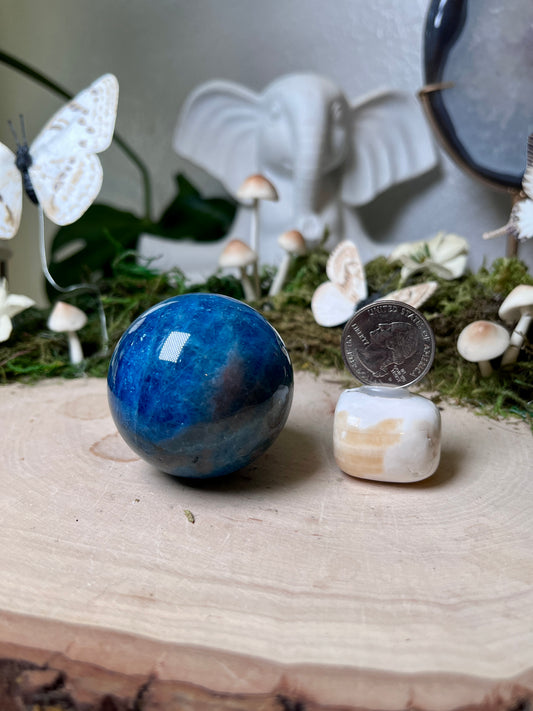 Blue Apatite Sphere