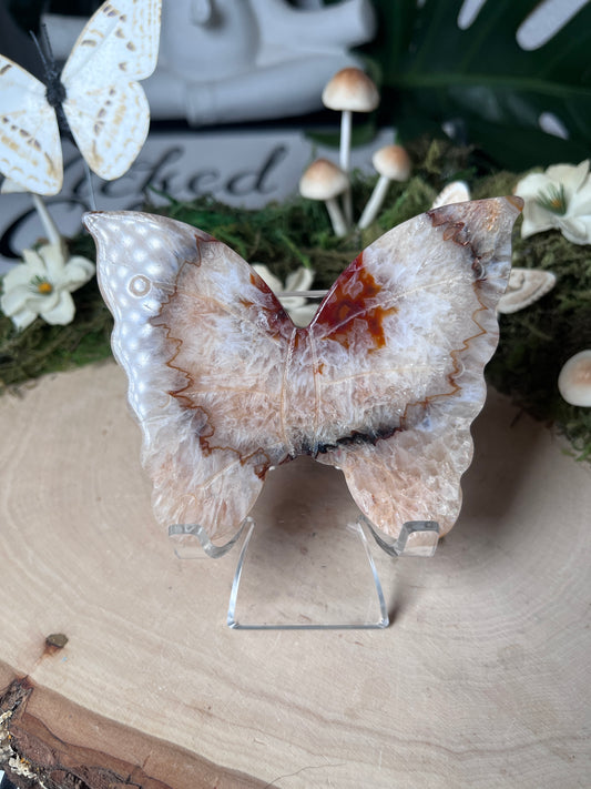 Carnelian Butterfly with Stand