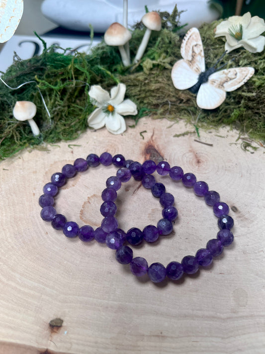 Amethyst Faceted Bracelet
