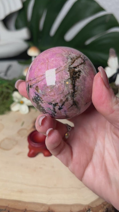 Rhodonite Sphere