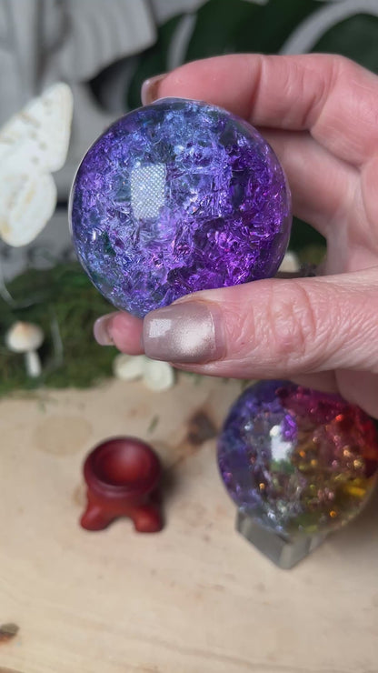 Rainbow Crackle Sphere