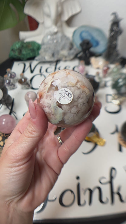 Flower Agate Sphere