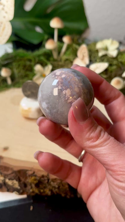 Blue Flower Agate Sphere